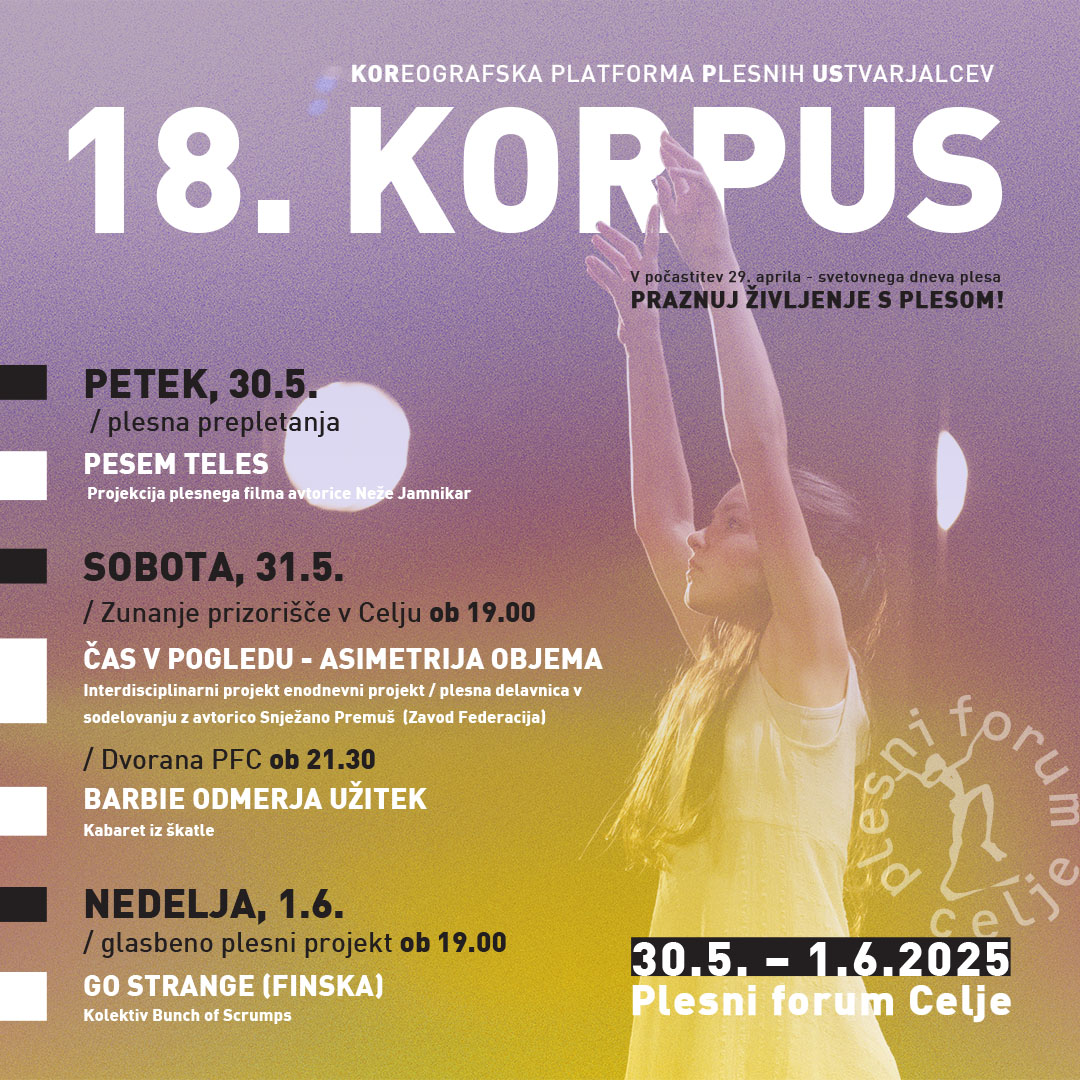 Read more about the article 18. KORPUS- KOReografskaplatforma  Plesnih Ustvarjalcev